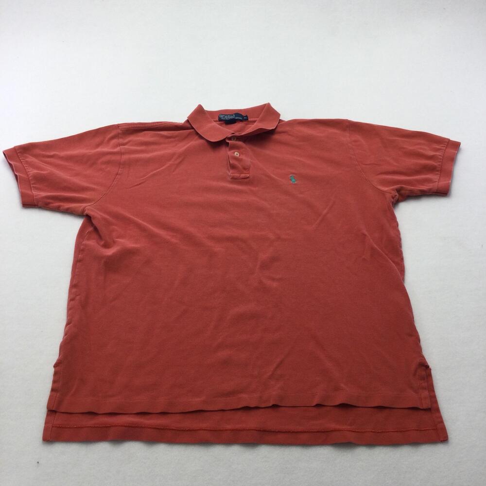 Polo By Ralph Lauren Polo Shirt Mens XL Red Cotton Pique Short Sleeve Casual